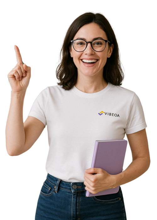 Estudiante estudiante de vibeqa formacion sostenciendo un libro